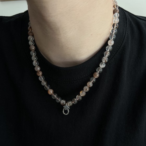 巴西天然黑金超七佛牌唐卡水晶挂链