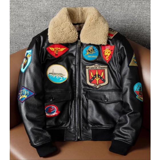 海淘G1头层牛皮飞行服